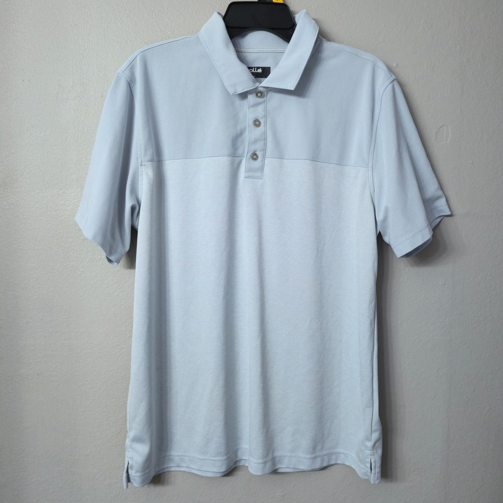 Bolle Mens Ash Blue Short Sleeve Golf Tennis Polo Shirt Size Large RN 91870